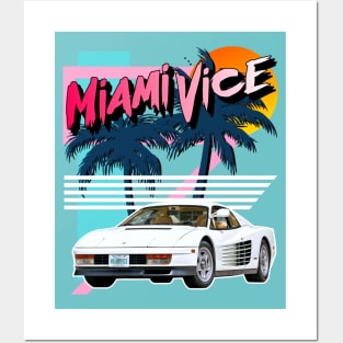 Retro Miami Vice 80s Tribute Posters and Art